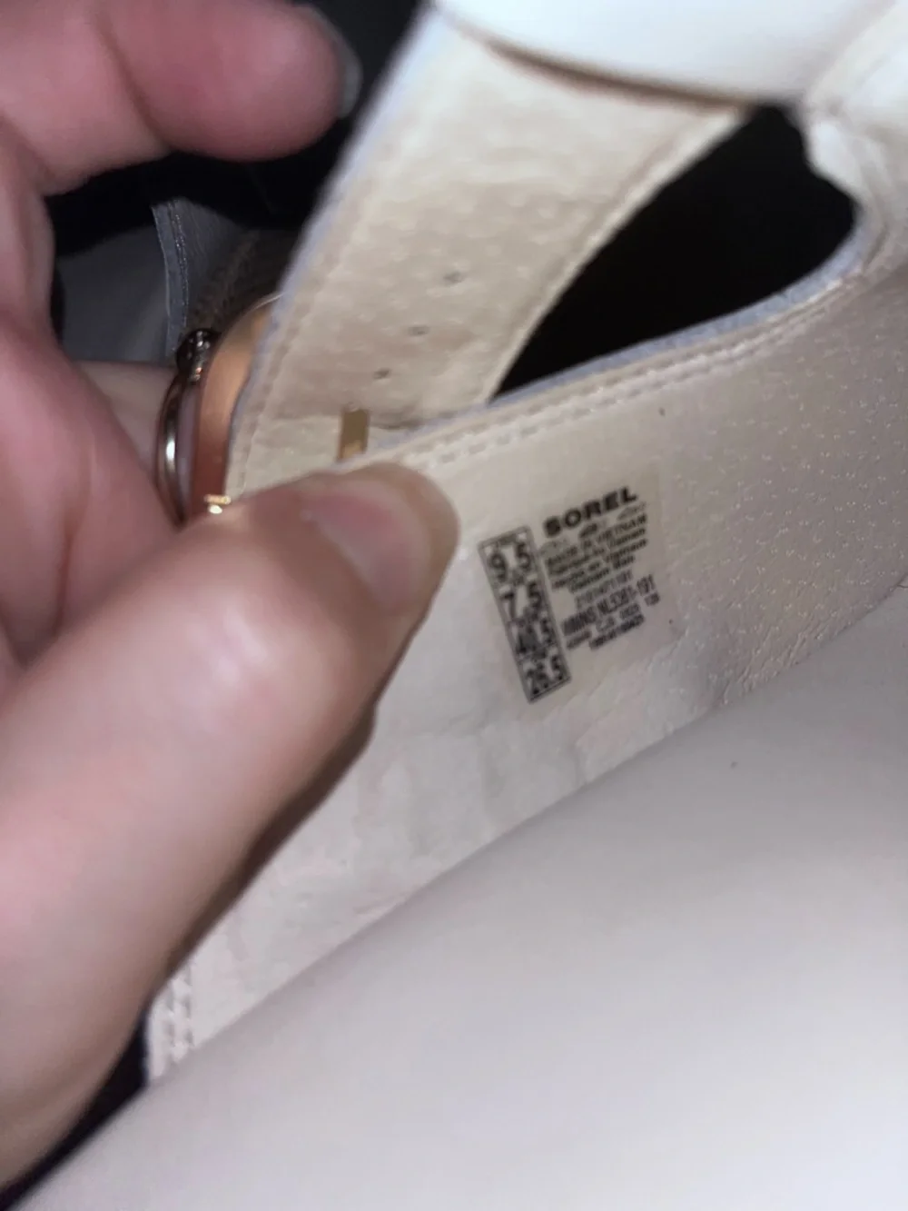 Sorel White Leather Platform Mary Jane with Gold Buckle